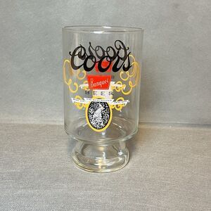 Vintage Coors Beer Footed Glass Banquet Beer Logo Barware Collectible Footed